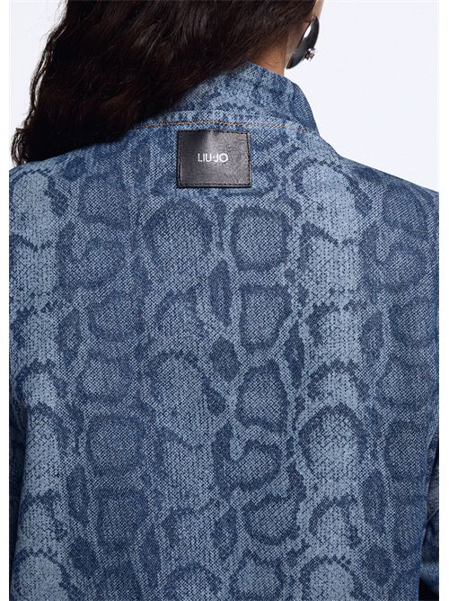 Bomber in denim pitonato LIU JO | UF6509D0397/79154